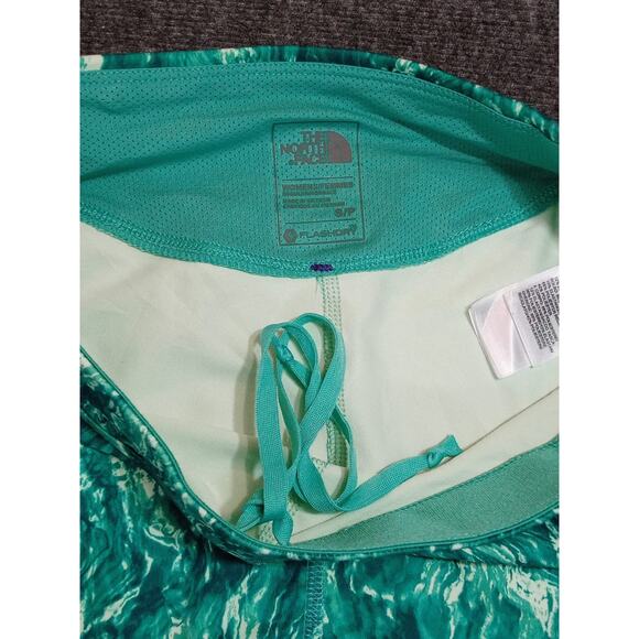 The North Face Women's Capri Leggings Flash Dry Green Athletic Logo Size Small - Picture 5 of 11
